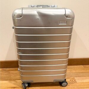 Away Luggage The Bigger Carry On Suitcase Luggage aluminum